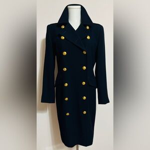 Ralph Lauren Wool Coat with Gold Buttons